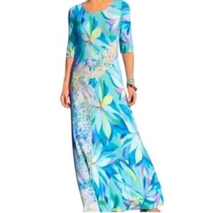 Soft Sorroundings NWT Stella Dress Painterly Blue Size Medium.